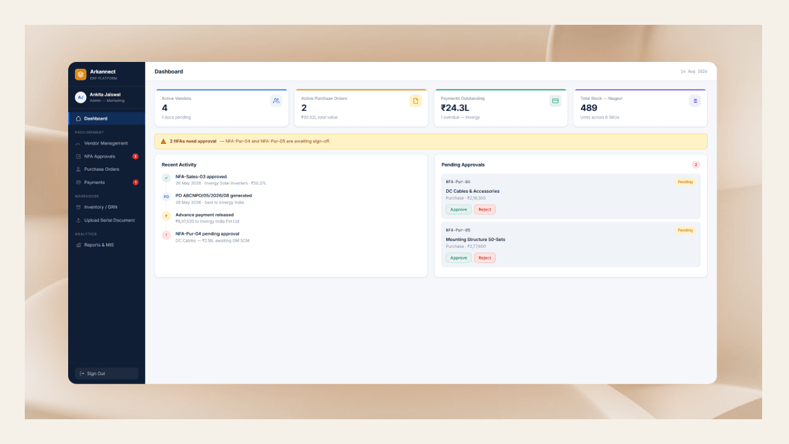 Arkannect ERP
